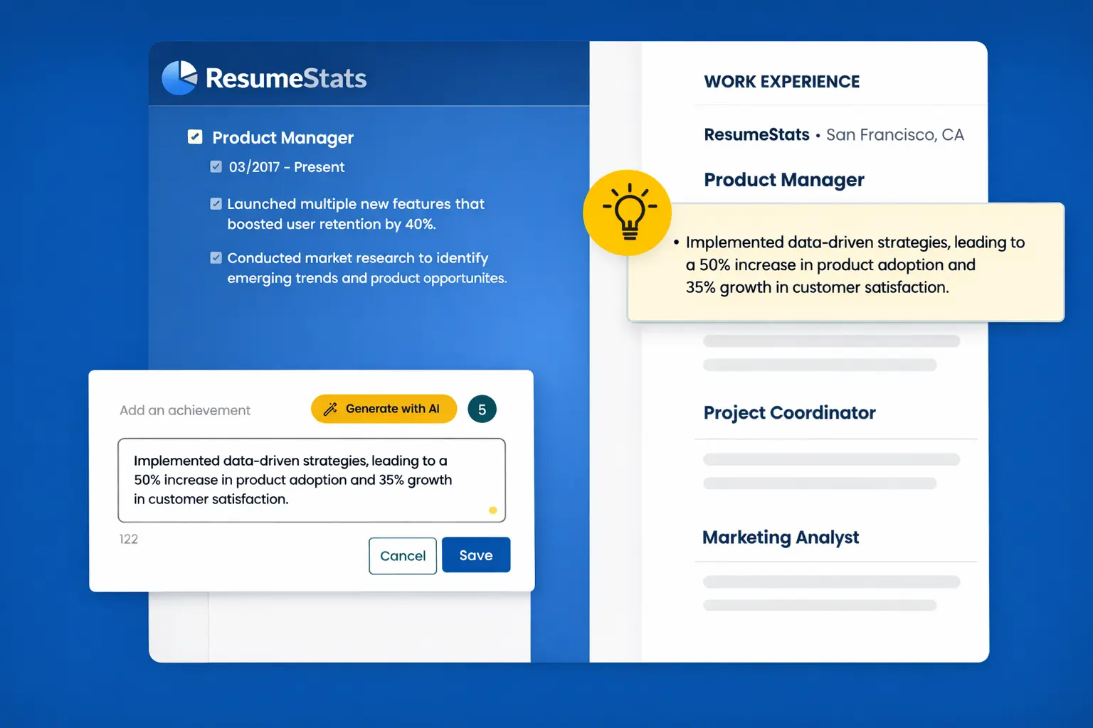 ResumeStats Builder